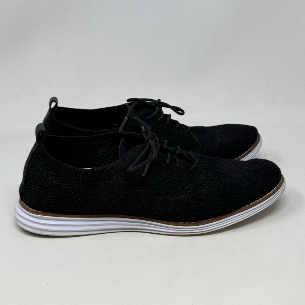 Cole Haan Original Grand Stitchlite Wingtip Oxford Shoes Womens 9 B Black Knit